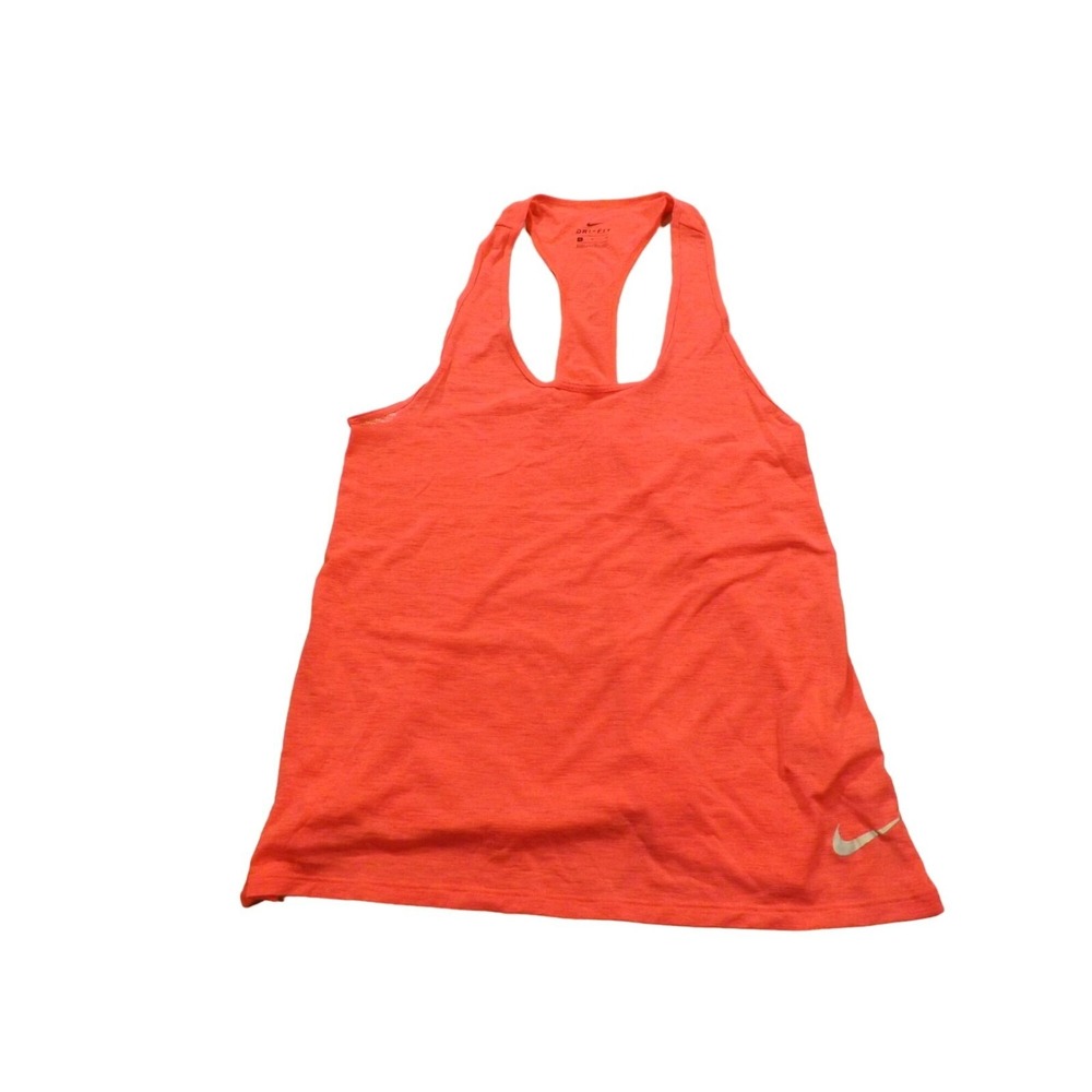 Nike Tank Top Women M Pink Dri Fit Racerback Activewear Gym Running Shirt Swoosh